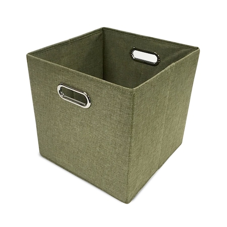 John Louis Home Fabric Bins, Tweed, Green, 11 in W BIN-C-T03